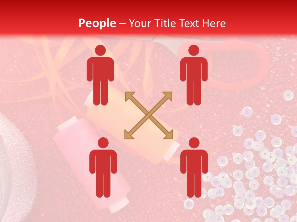 White Tailor Fabric PowerPoint Template
