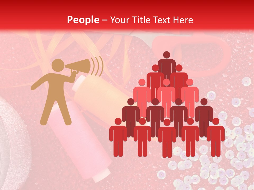White Tailor Fabric PowerPoint Template