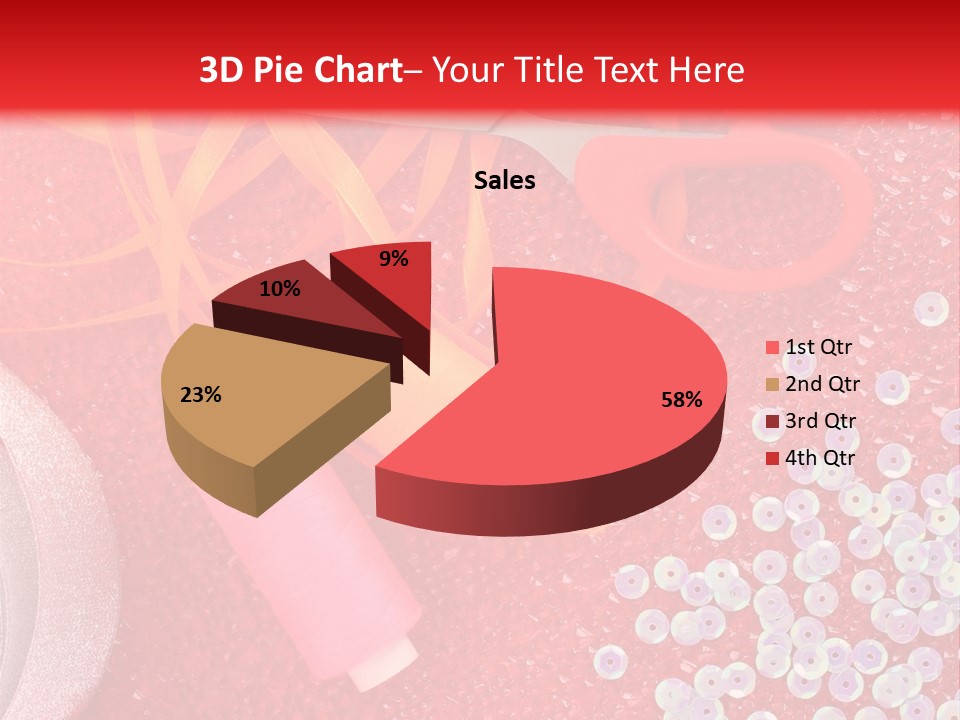 White Tailor Fabric PowerPoint Template