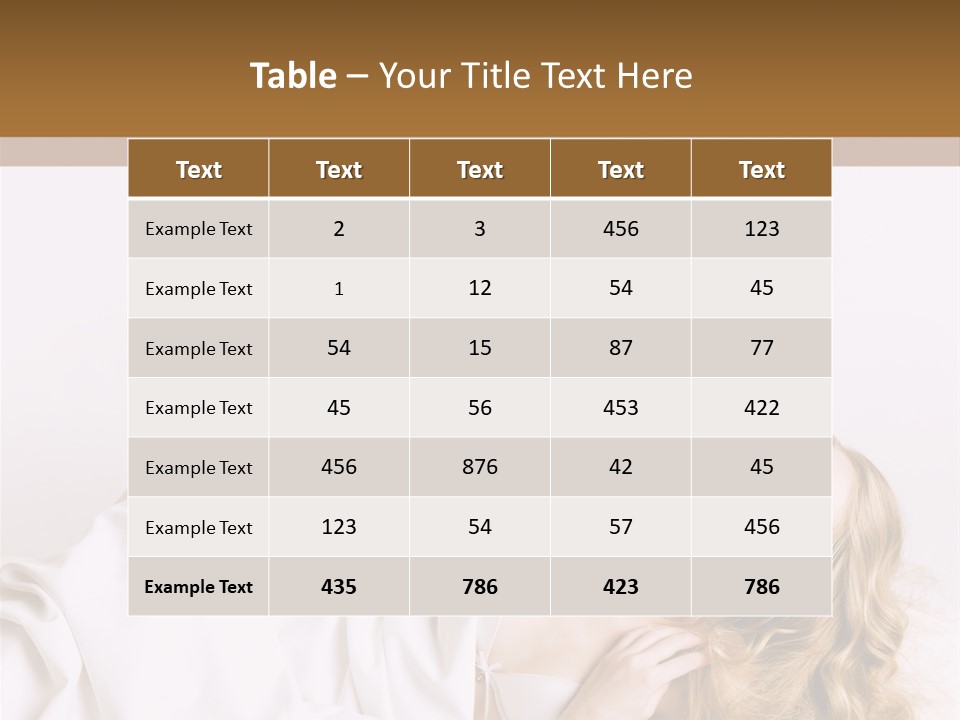 Sensuality Serenity Portrait PowerPoint Template