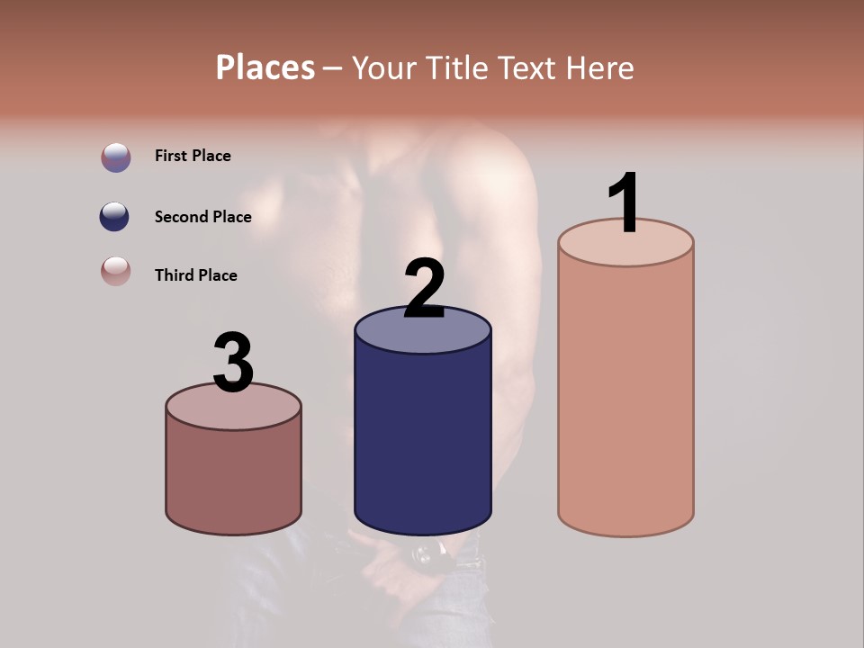 Male Model In Jeans PowerPoint Template