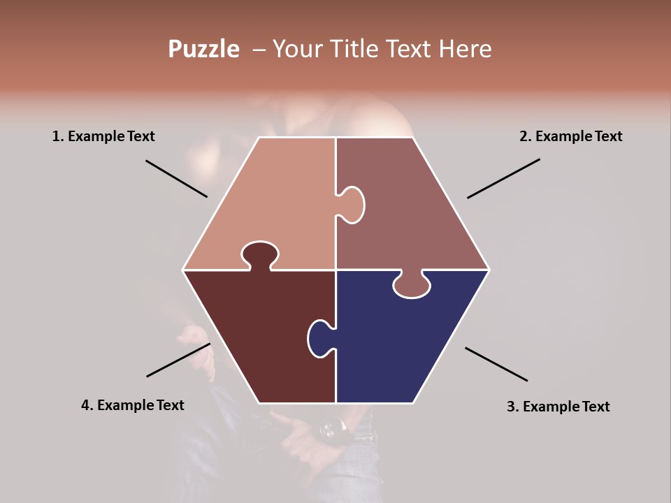 Male Model In Jeans PowerPoint Template