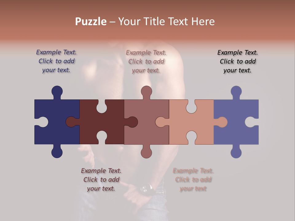 Male Model In Jeans PowerPoint Template