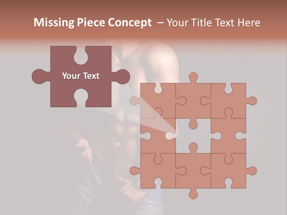 Male Model In Jeans PowerPoint Template