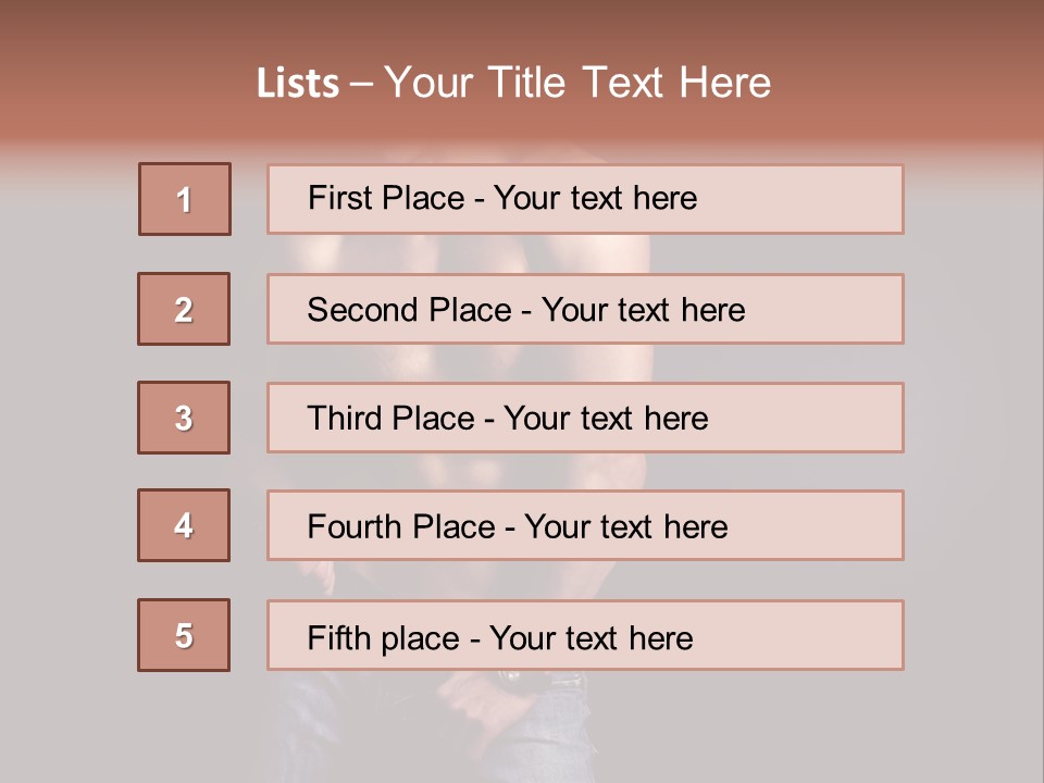 Male Model In Jeans PowerPoint Template