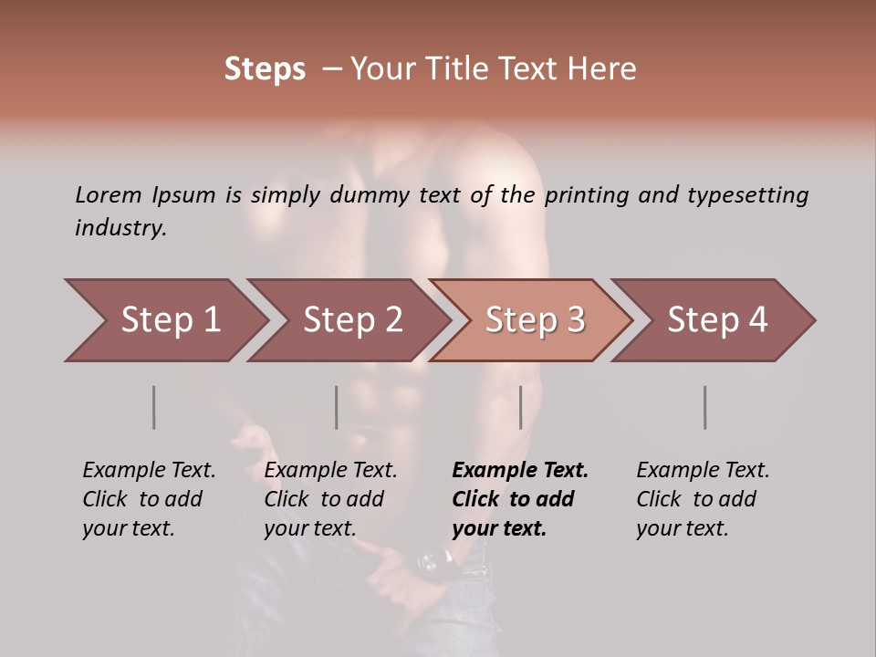 Male Model In Jeans PowerPoint Template