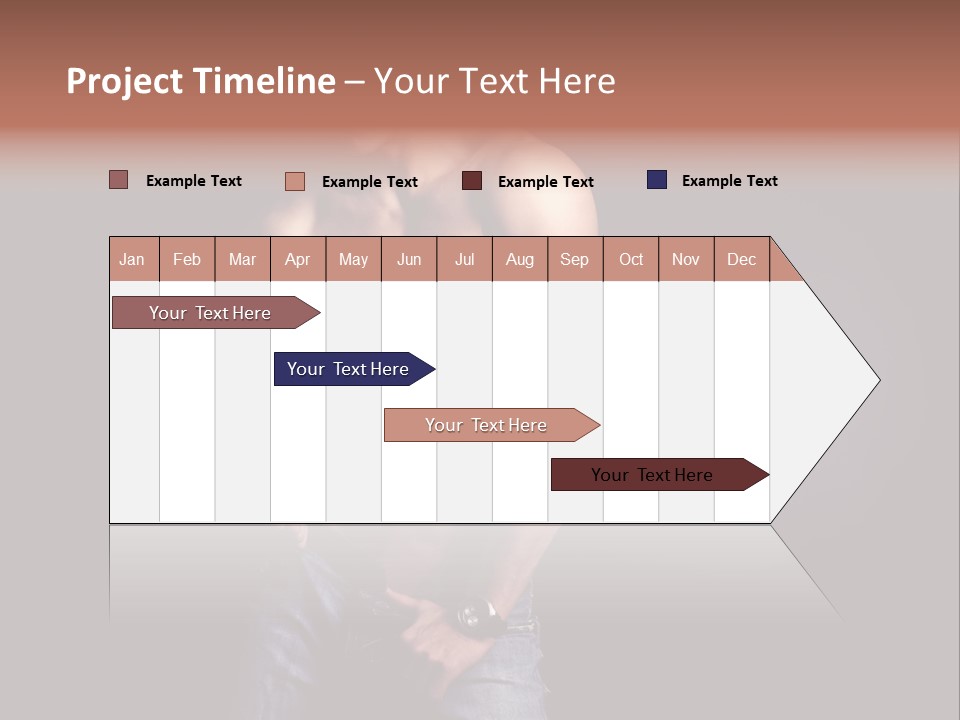 Male Model In Jeans PowerPoint Template
