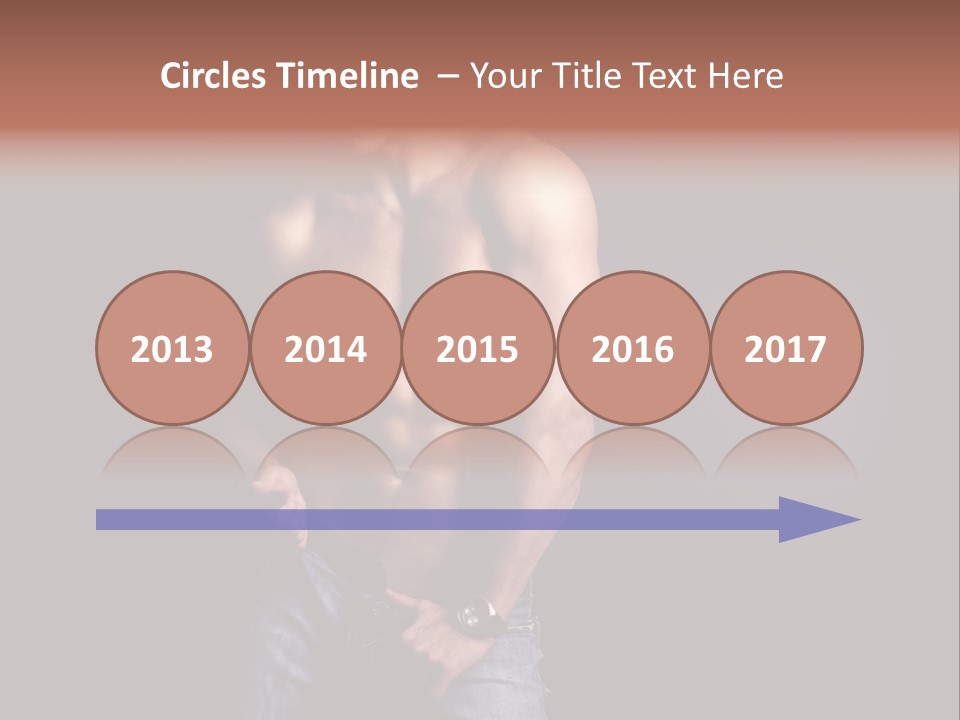 Male Model In Jeans PowerPoint Template