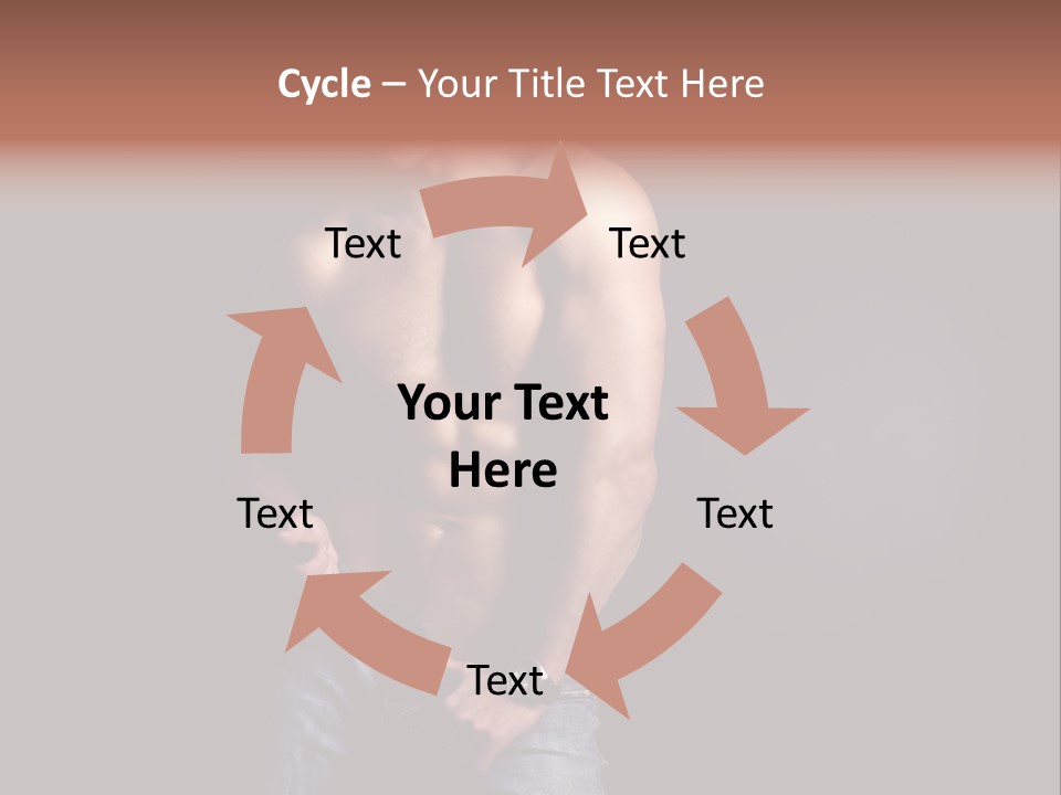 Male Model In Jeans PowerPoint Template