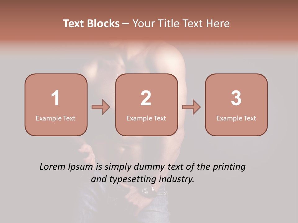 Male Model In Jeans PowerPoint Template