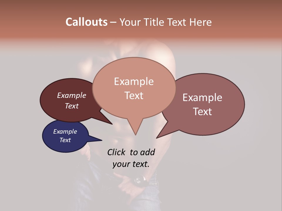 Male Model In Jeans PowerPoint Template