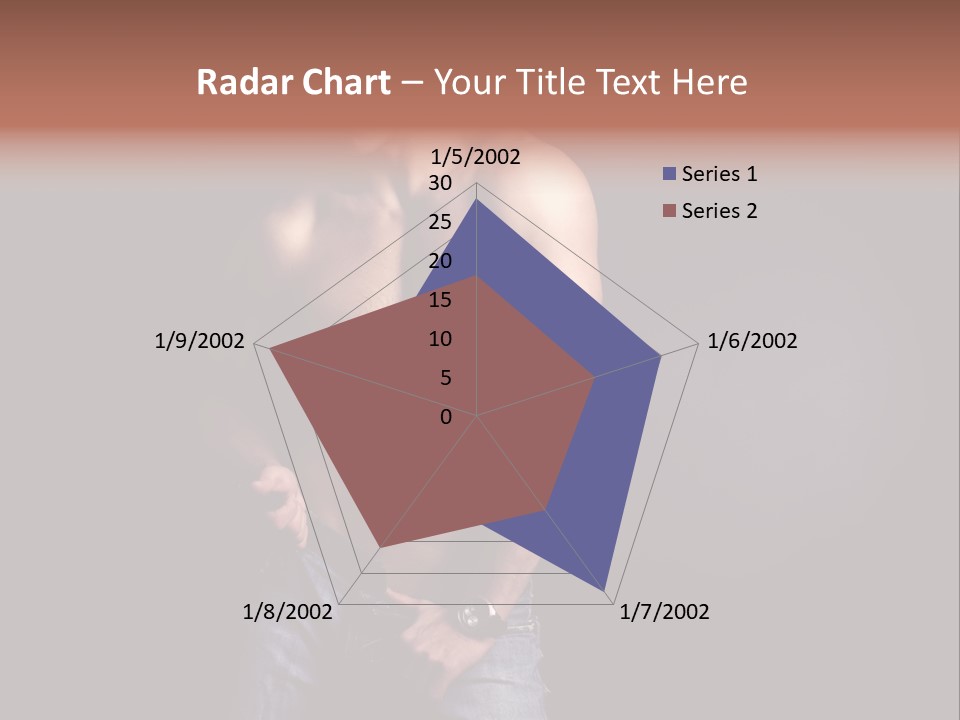 Male Model In Jeans PowerPoint Template