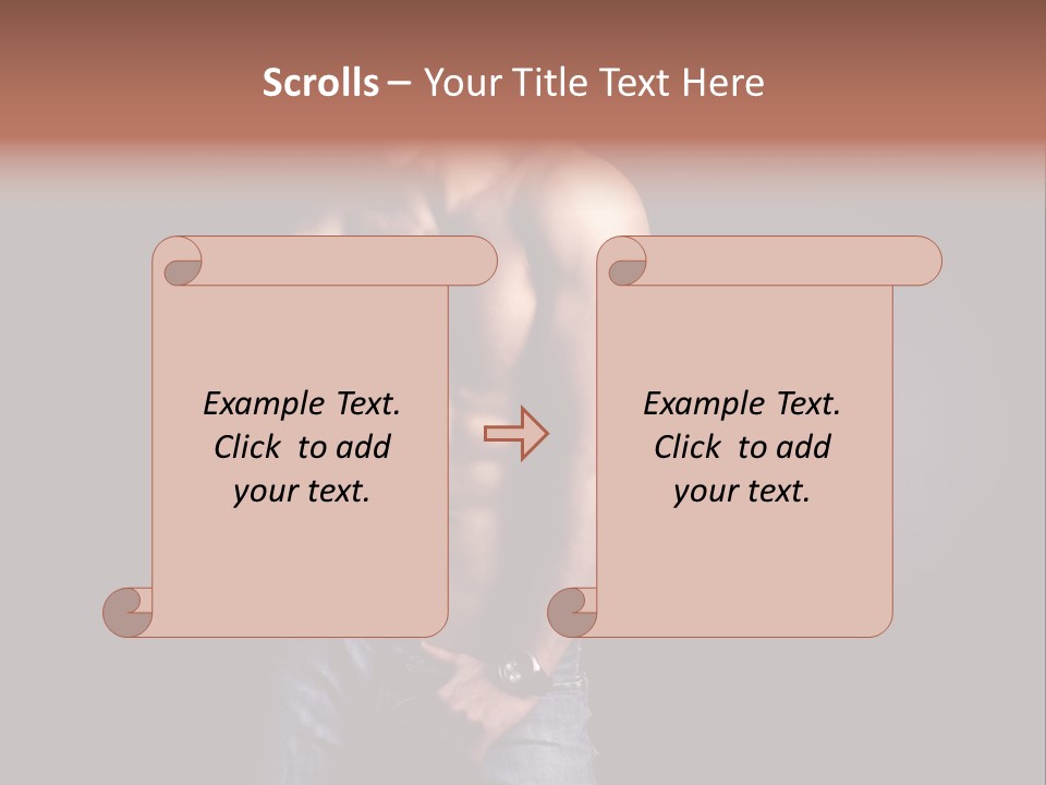 Male Model In Jeans PowerPoint Template