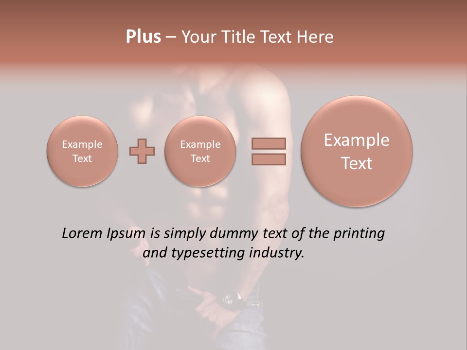 Male Model In Jeans PowerPoint Template