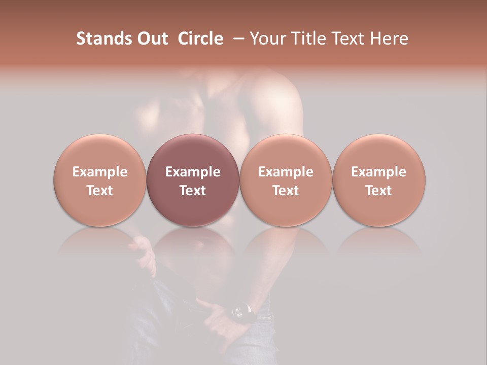 Male Model In Jeans PowerPoint Template