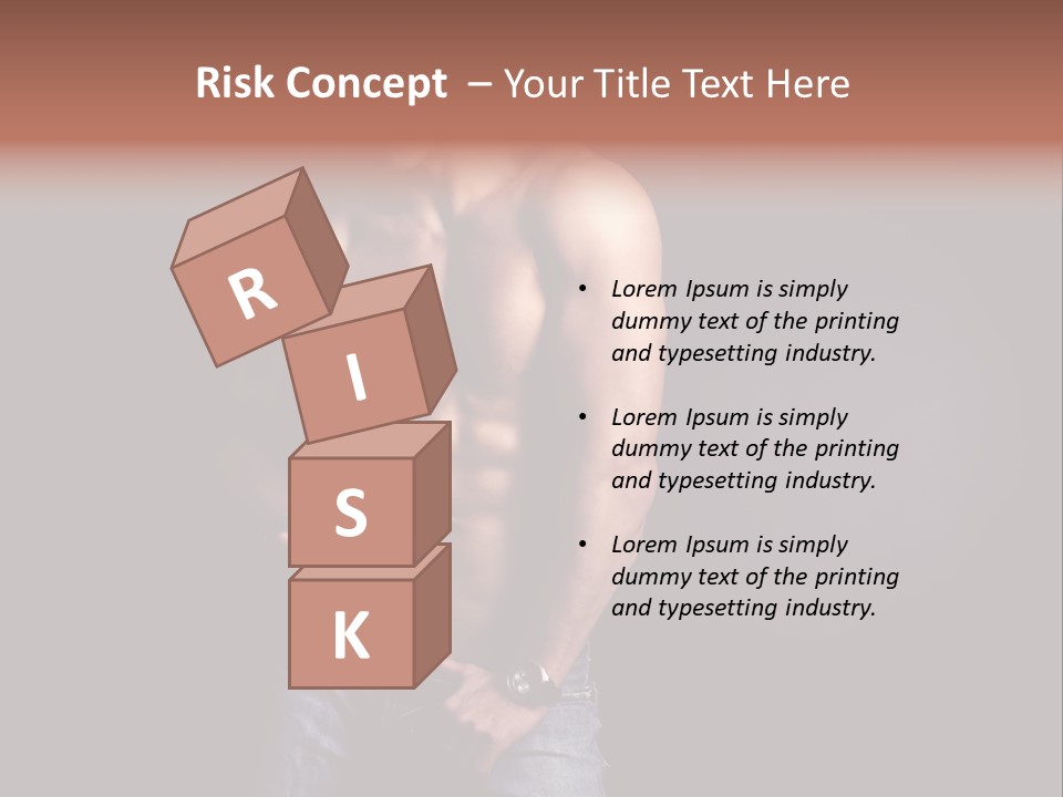 Male Model In Jeans PowerPoint Template