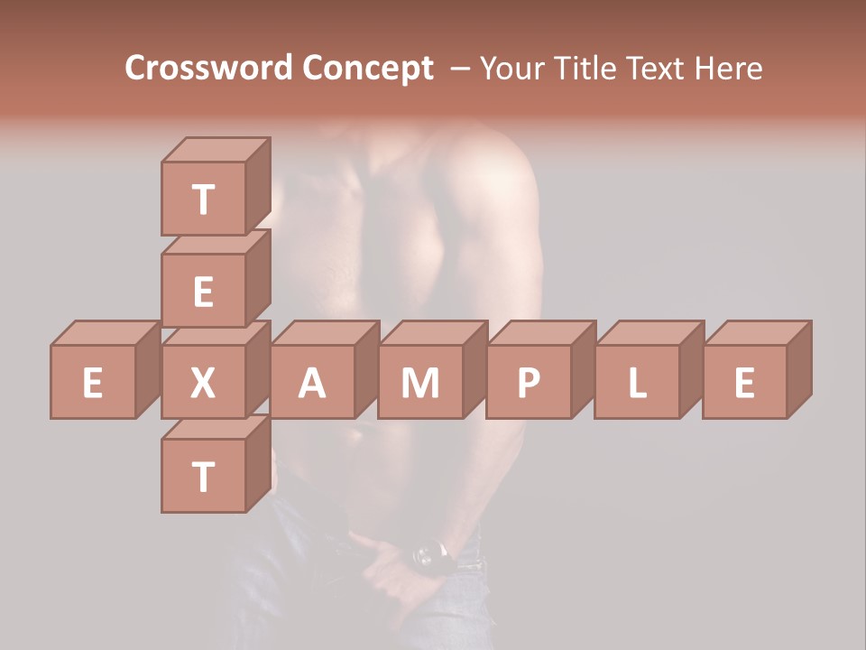 Male Model In Jeans PowerPoint Template