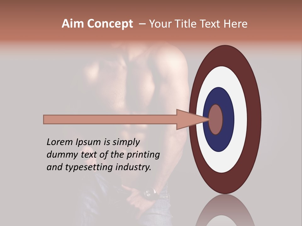 Male Model In Jeans PowerPoint Template