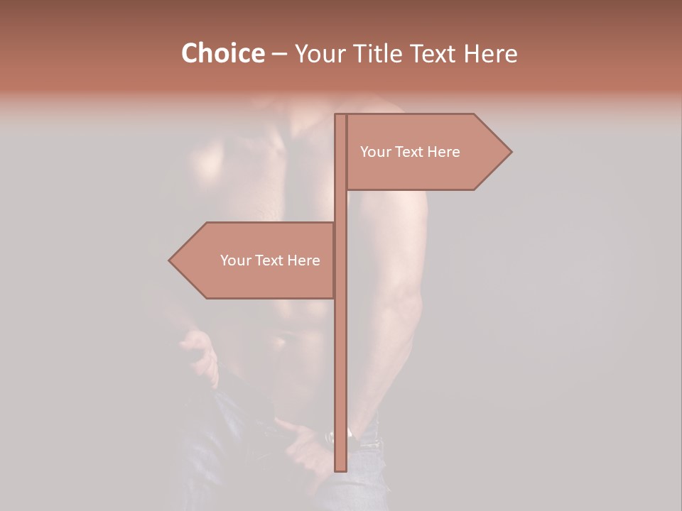 Male Model In Jeans PowerPoint Template