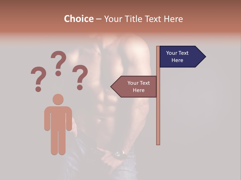 Male Model In Jeans PowerPoint Template