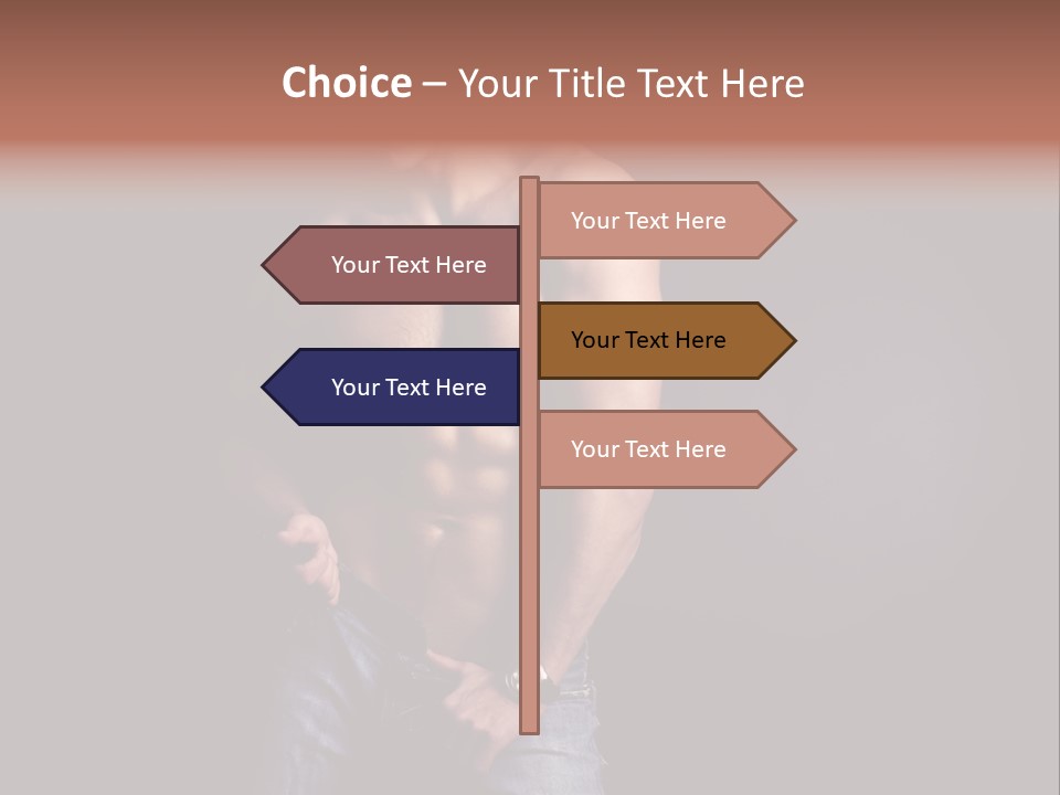 Male Model In Jeans PowerPoint Template