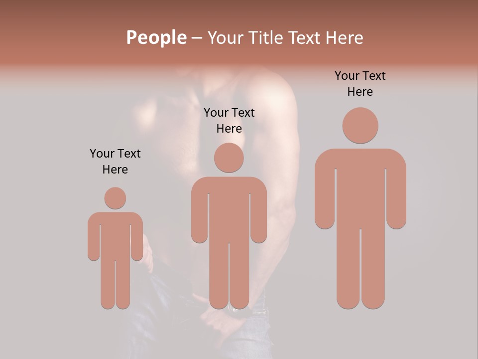 Male Model In Jeans PowerPoint Template