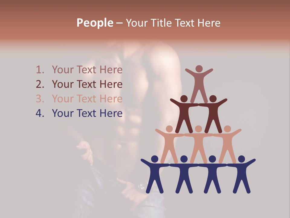 Male Model In Jeans PowerPoint Template