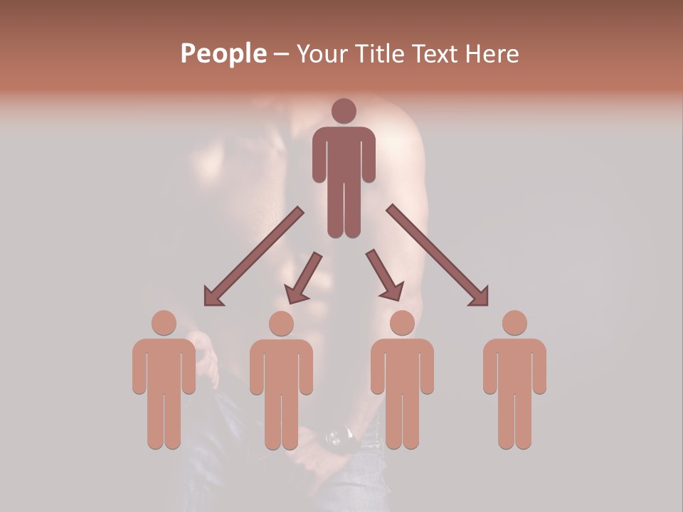 Male Model In Jeans PowerPoint Template