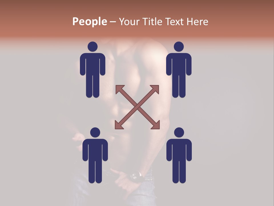 Male Model In Jeans PowerPoint Template