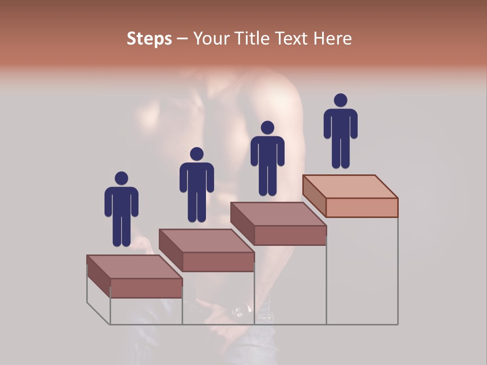 Male Model In Jeans PowerPoint Template