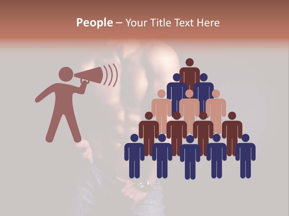 Male Model In Jeans PowerPoint Template