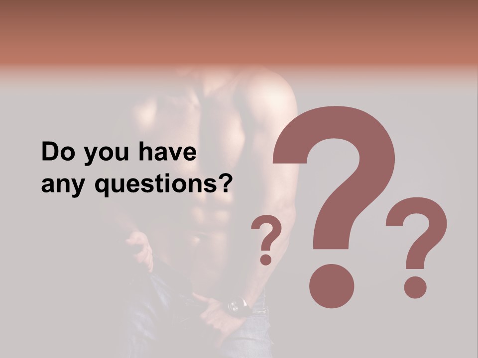 Male Model In Jeans PowerPoint Template