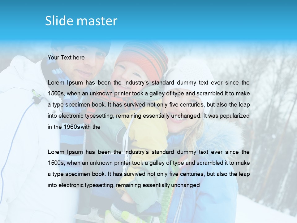 Family Ice Skating PowerPoint Template