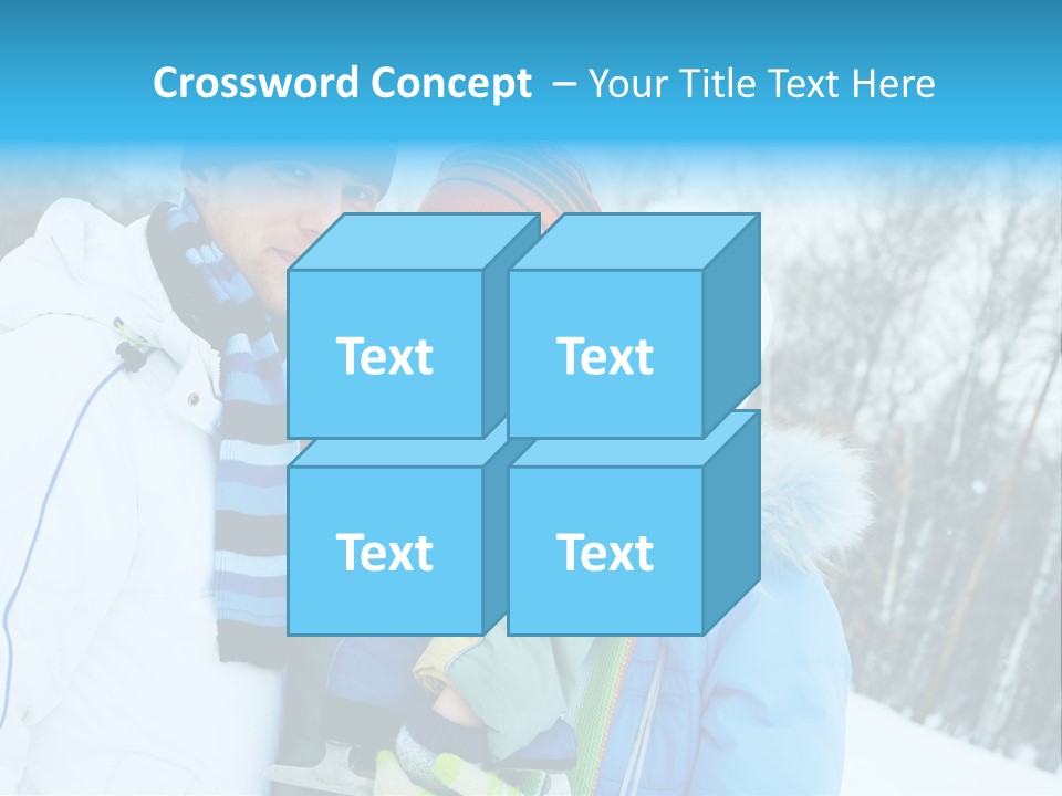 Family Ice Skating PowerPoint Template