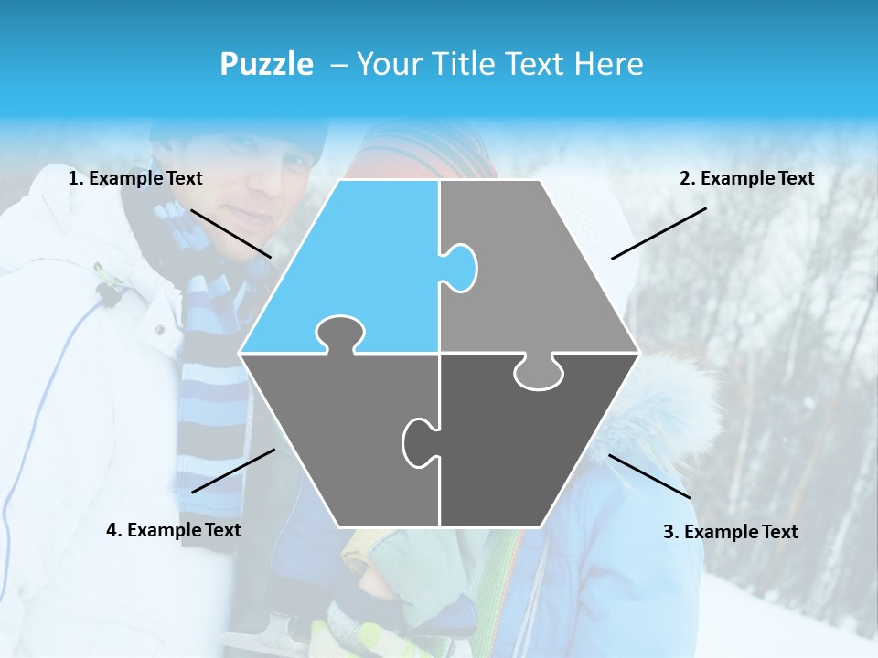 Family Ice Skating PowerPoint Template