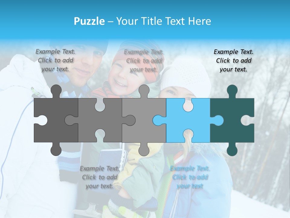 Family Ice Skating PowerPoint Template