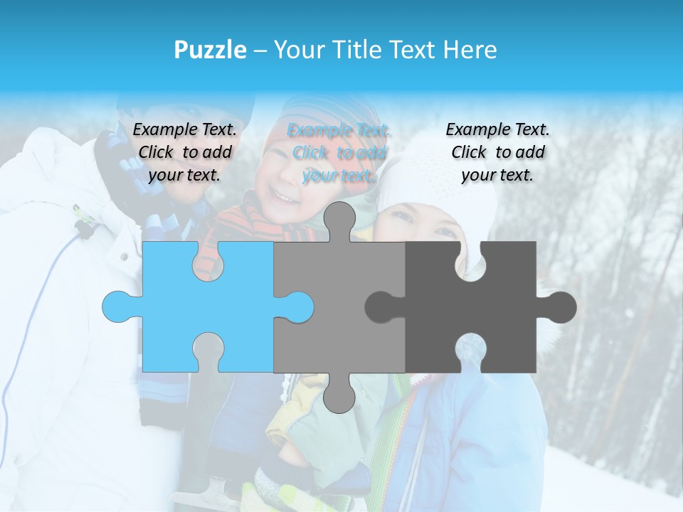 Family Ice Skating PowerPoint Template