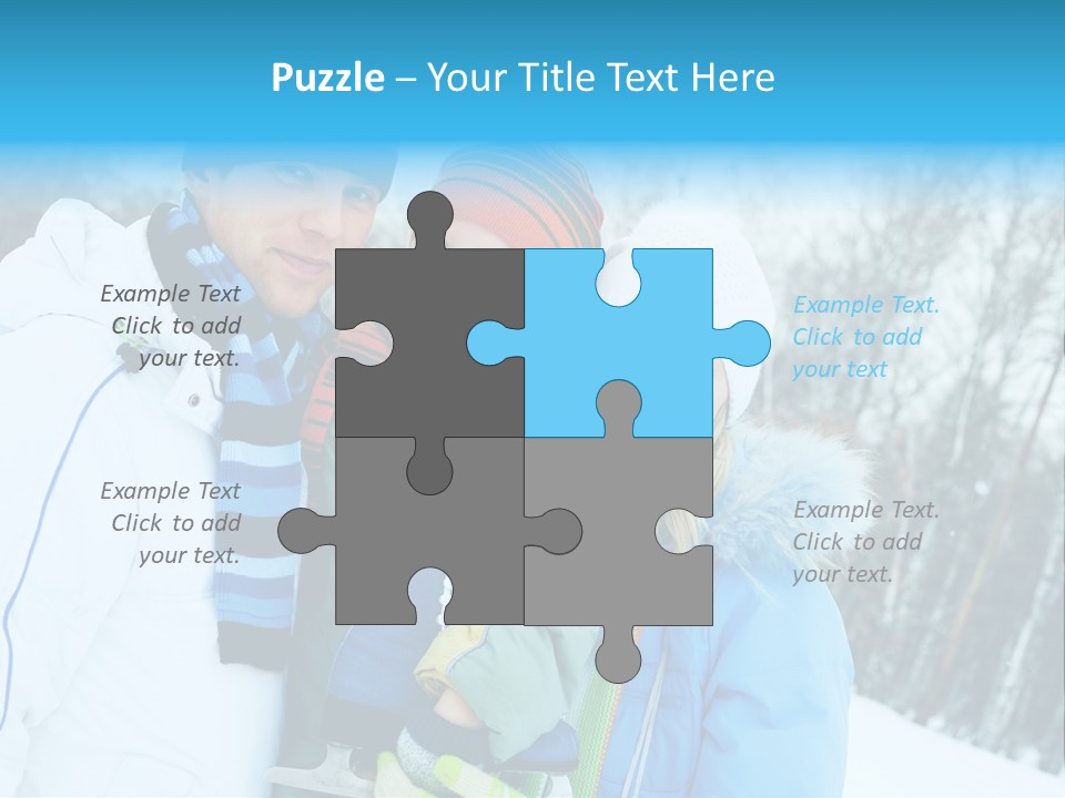 Family Ice Skating PowerPoint Template