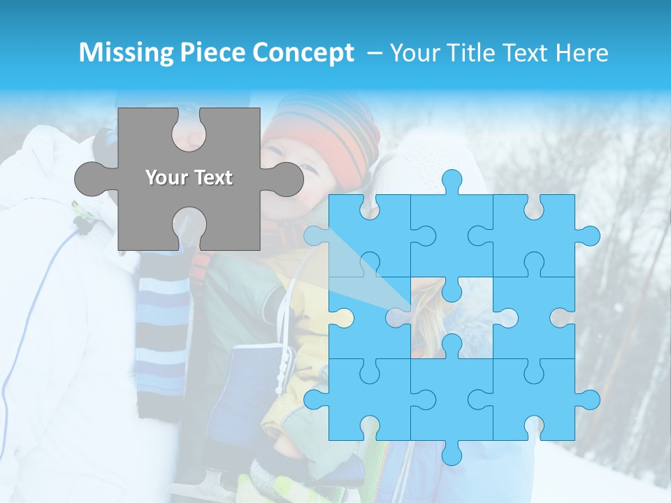 Family Ice Skating PowerPoint Template