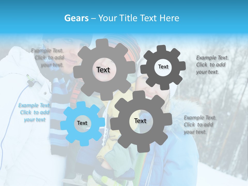 Family Ice Skating PowerPoint Template