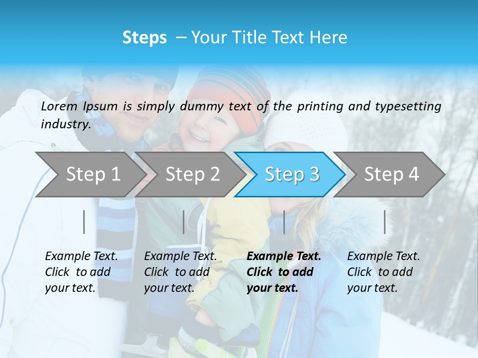 Family Ice Skating PowerPoint Template