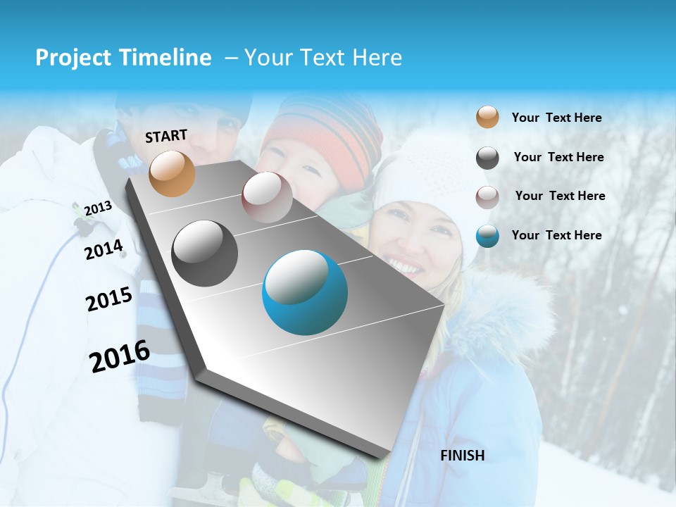 Family Ice Skating PowerPoint Template