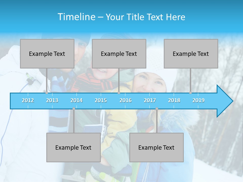 Family Ice Skating PowerPoint Template