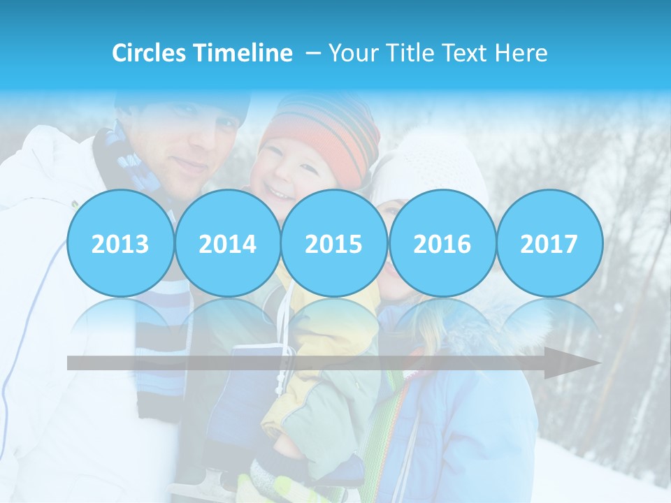 Family Ice Skating PowerPoint Template