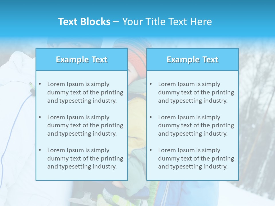 Family Ice Skating PowerPoint Template