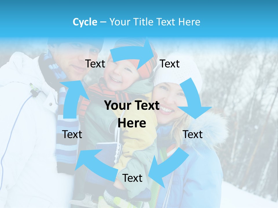 Family Ice Skating PowerPoint Template