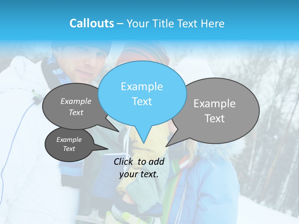 Family Ice Skating PowerPoint Template