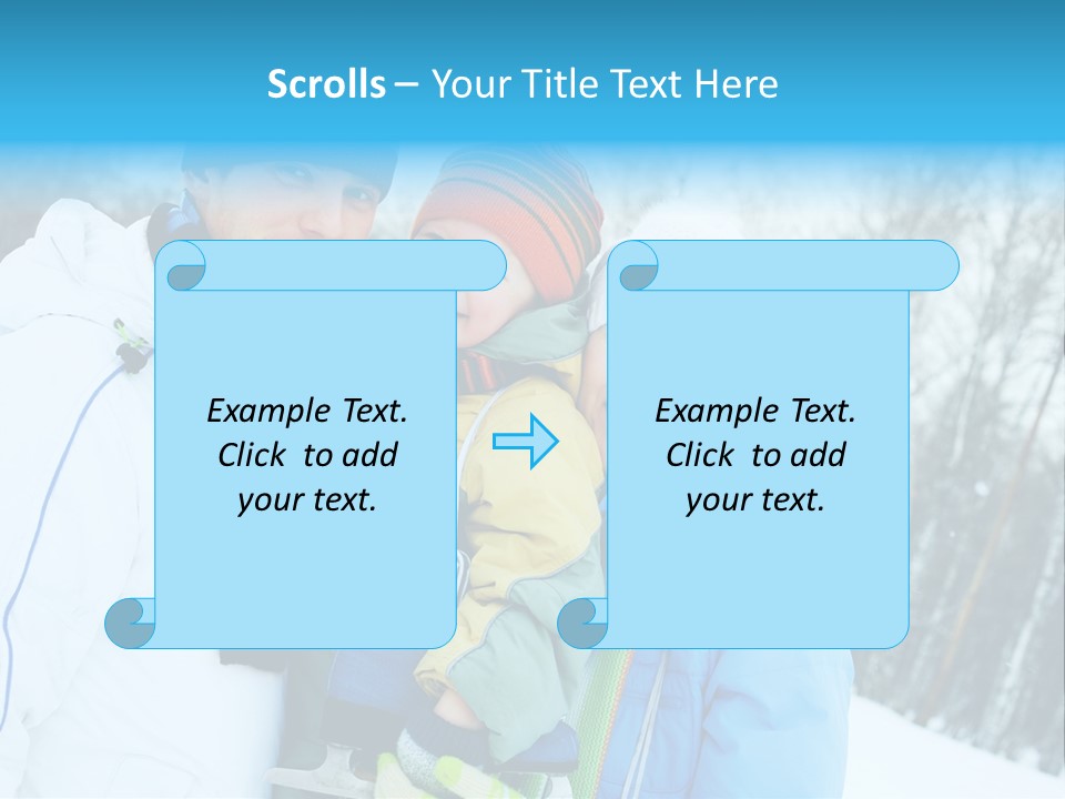 Family Ice Skating PowerPoint Template