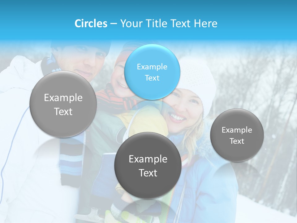 Family Ice Skating PowerPoint Template