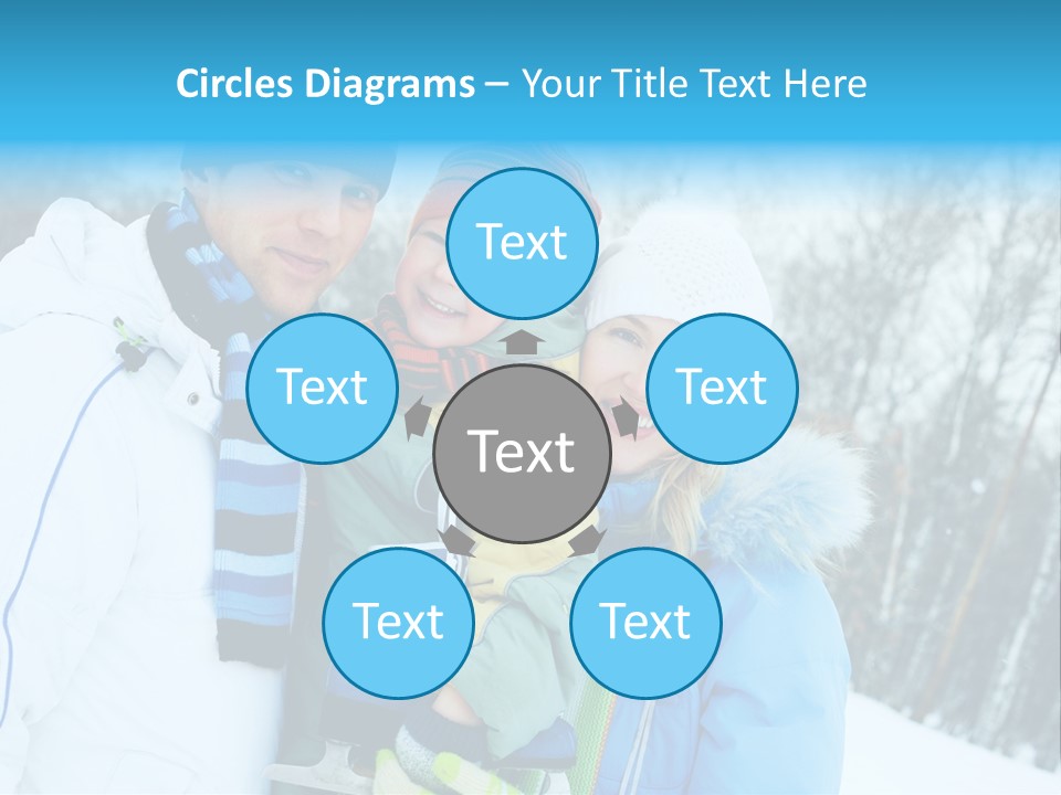 Family Ice Skating PowerPoint Template